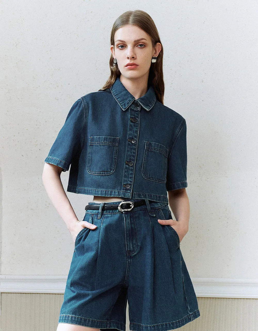 Button Up Denim Shirt sold by Urban Revivo