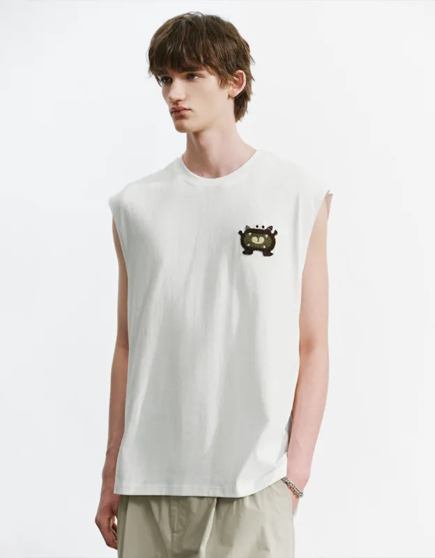 Crew Neck Loose Tank Top sold by Urban Revivo