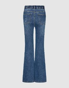 Split Hem Flare Jeans sold by Urban Revivo