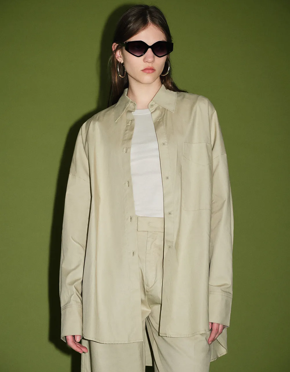 Button Up Oversized Shirt sold by Urban Revivo