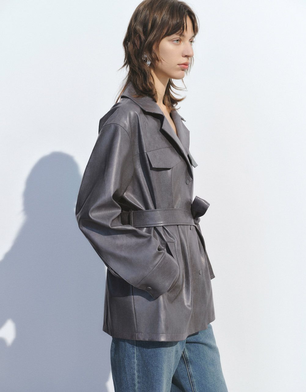 Straight Notch Lapel Jacket sold by Urban Revivo product image thumbnail 3