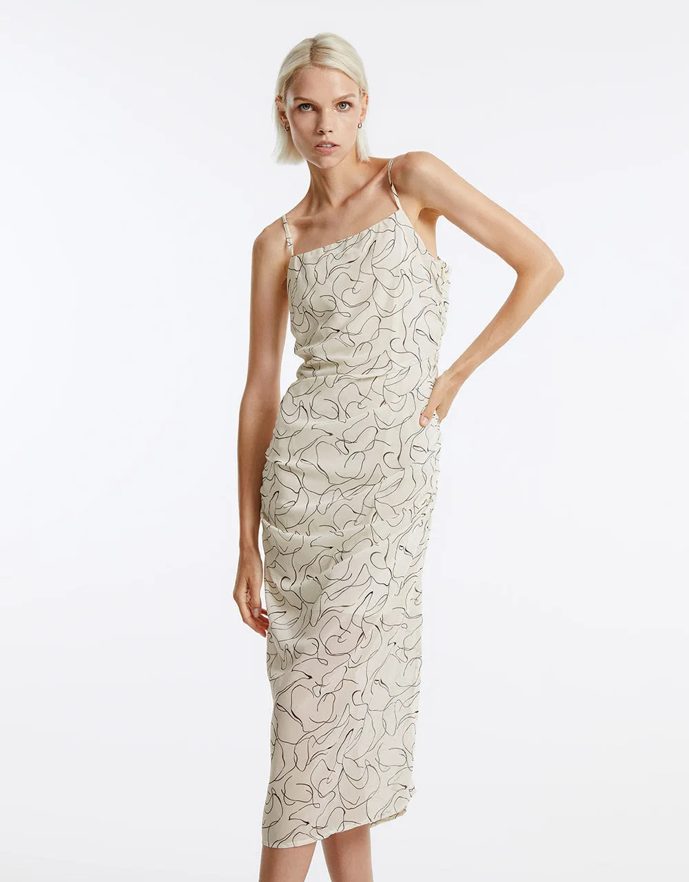 Printed Strappy Dress sold by Urban Revivo