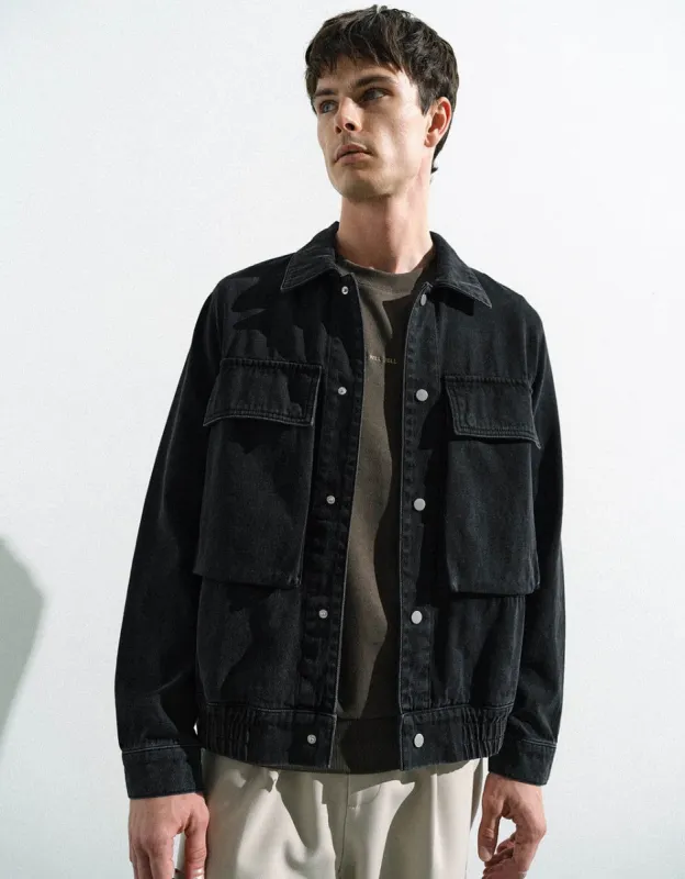 Press Button Denim Jacket sold by Urban Revivo