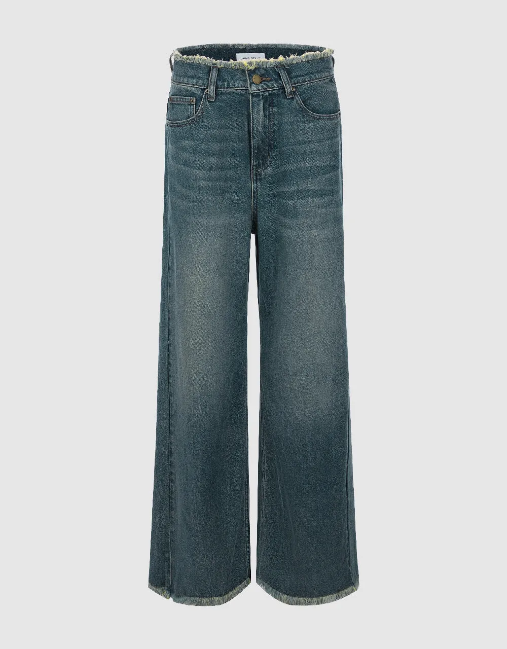 Raw Hem Straight Jeans sold by Urban Revivo