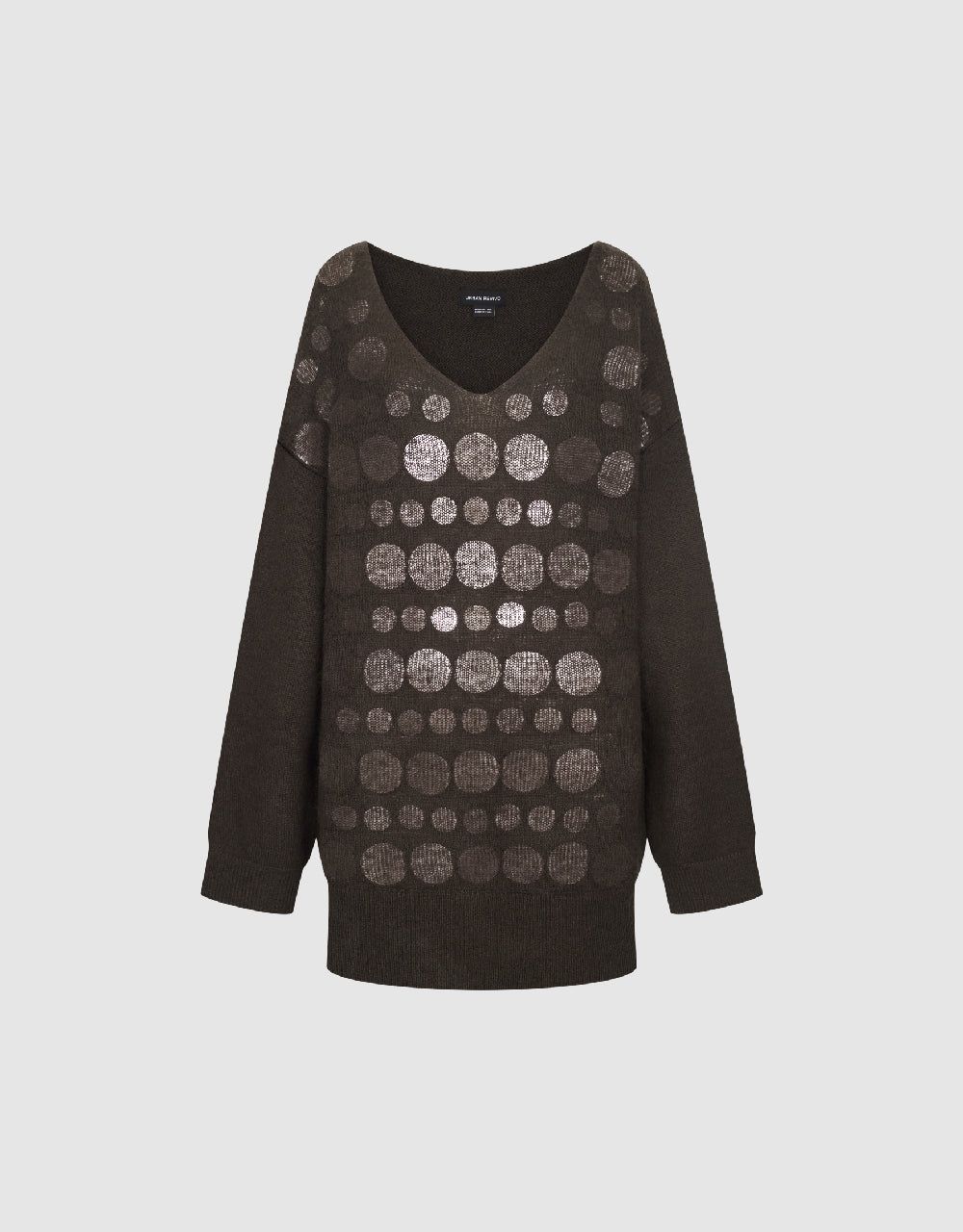 Drop Shoulder Sleeve V-Neck Knitted T-Shirt sold by Urban Revivo product image thumbnail 2