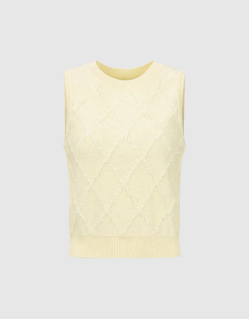 Crew Neck Knitted Tank Top sold by Urban Revivo