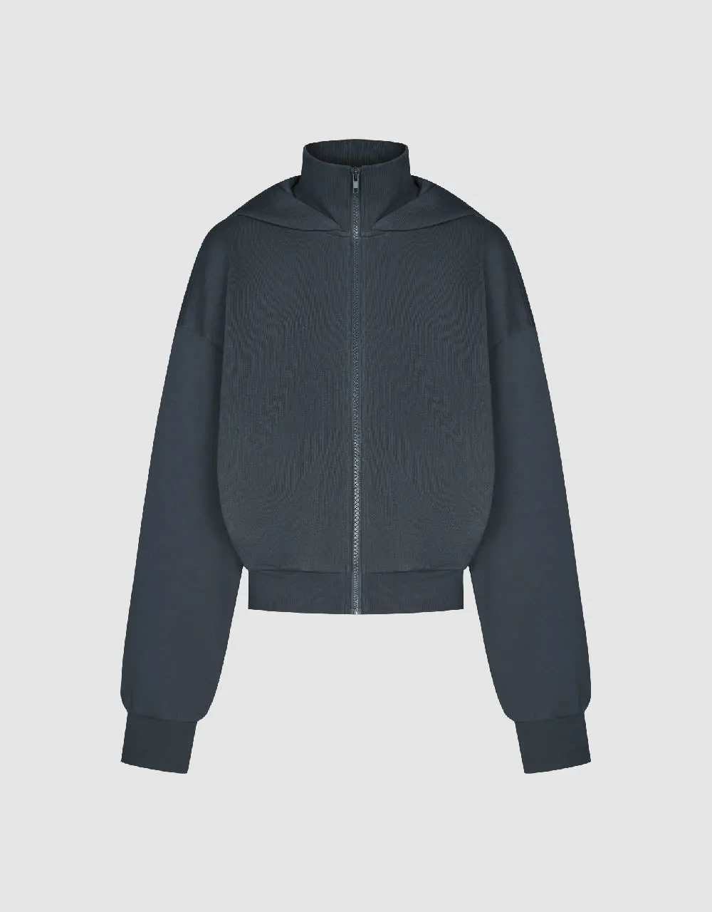 Zipper Front Hooded Knitted Jacket sold by Urban Revivo product image thumbnail 2