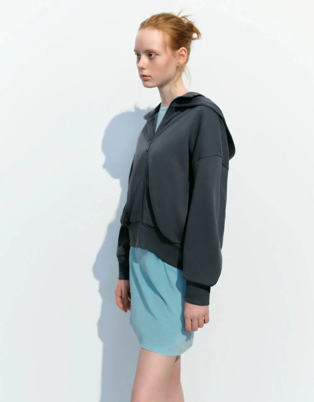 Zipper Front Hooded Knitted Jacket sold by Urban Revivo product image thumbnail 3