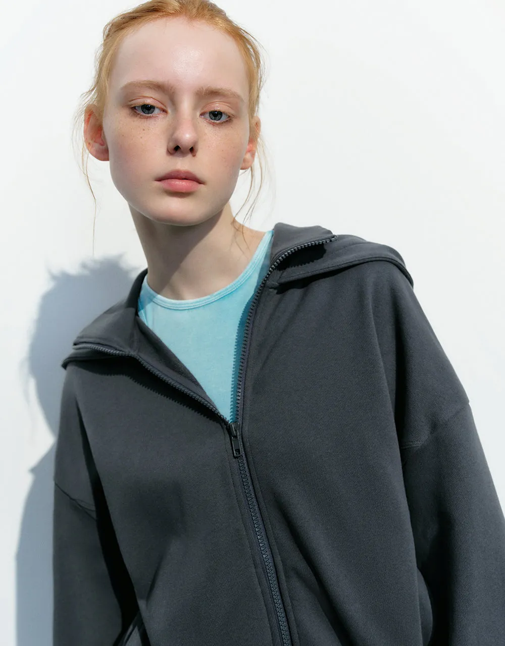 Zipper Front Hooded Knitted Jacket sold by Urban Revivo product image thumbnail 4