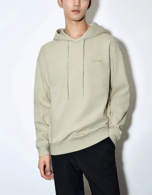 Drop Shoulder Sleeve Hooded Sweatshirt sold by Urban Revivo