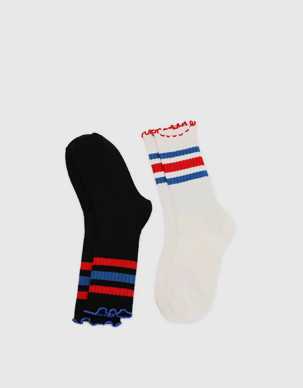 Frill Trim Mid-Length Socks sold by Urban Revivo