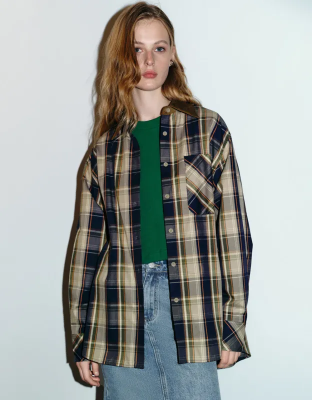 Plaid A-Line Shirt sold by Urban Revivo