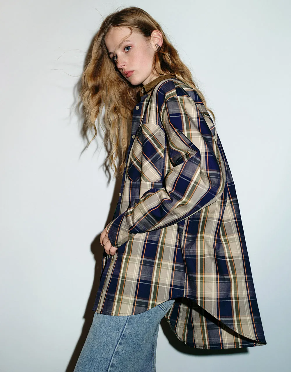 Plaid A-Line Shirt sold by Urban Revivo product image thumbnail 3