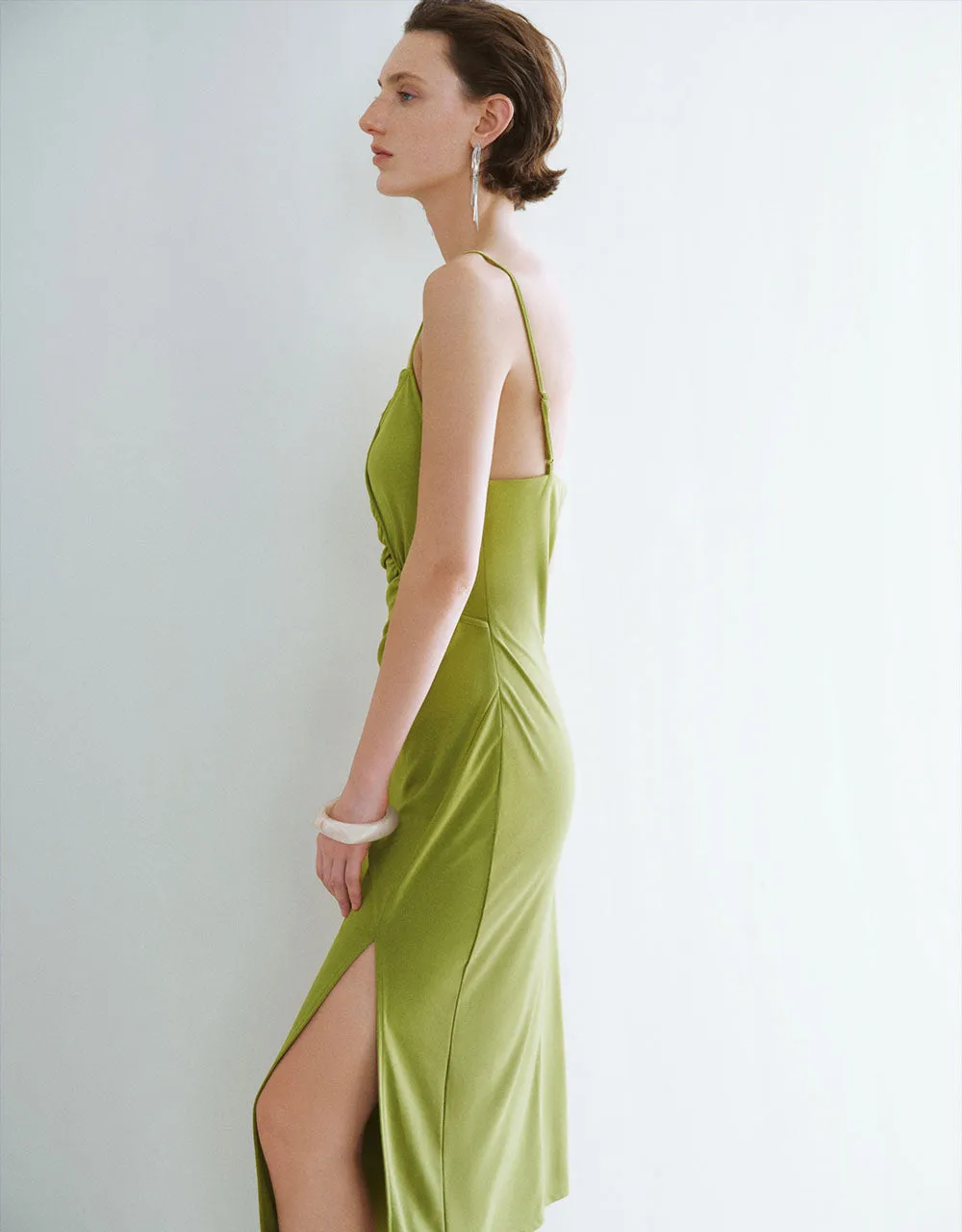 Cut-Out Ruched Skinny Cami Dress sold by Urban Revivo product image thumbnail 3