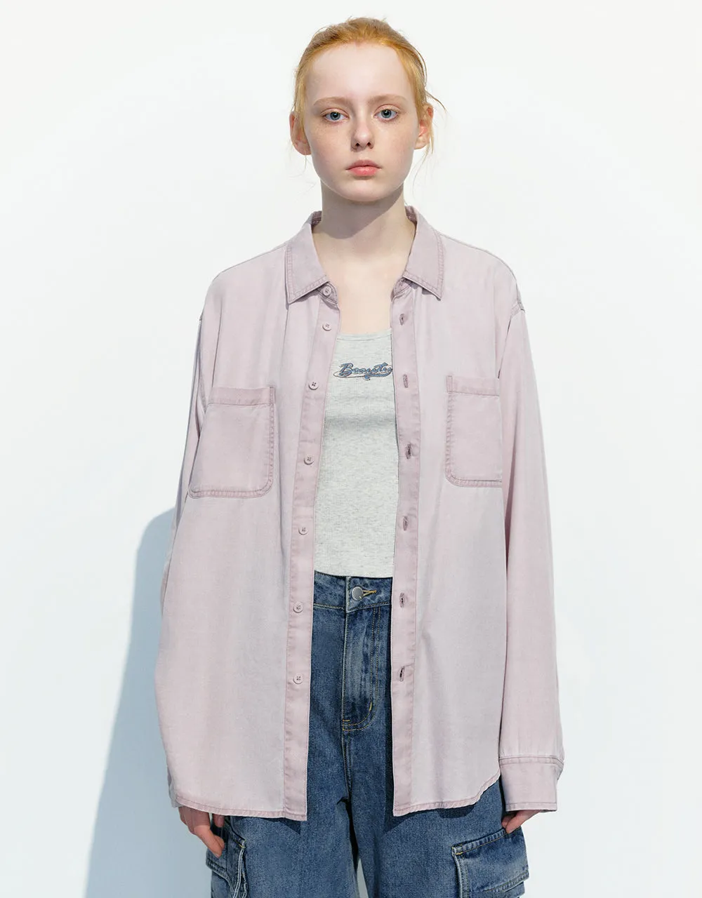 Button Up Loose Lapel Shirt sold by Urban Revivo