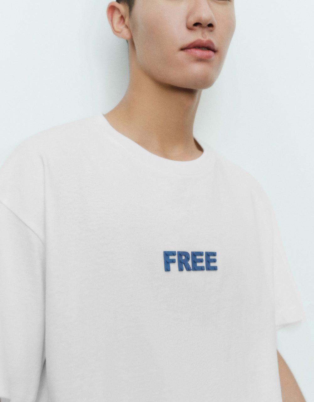 Letter Embossed Crew Neck T-Shirt sold by Urban Revivo product image thumbnail 5