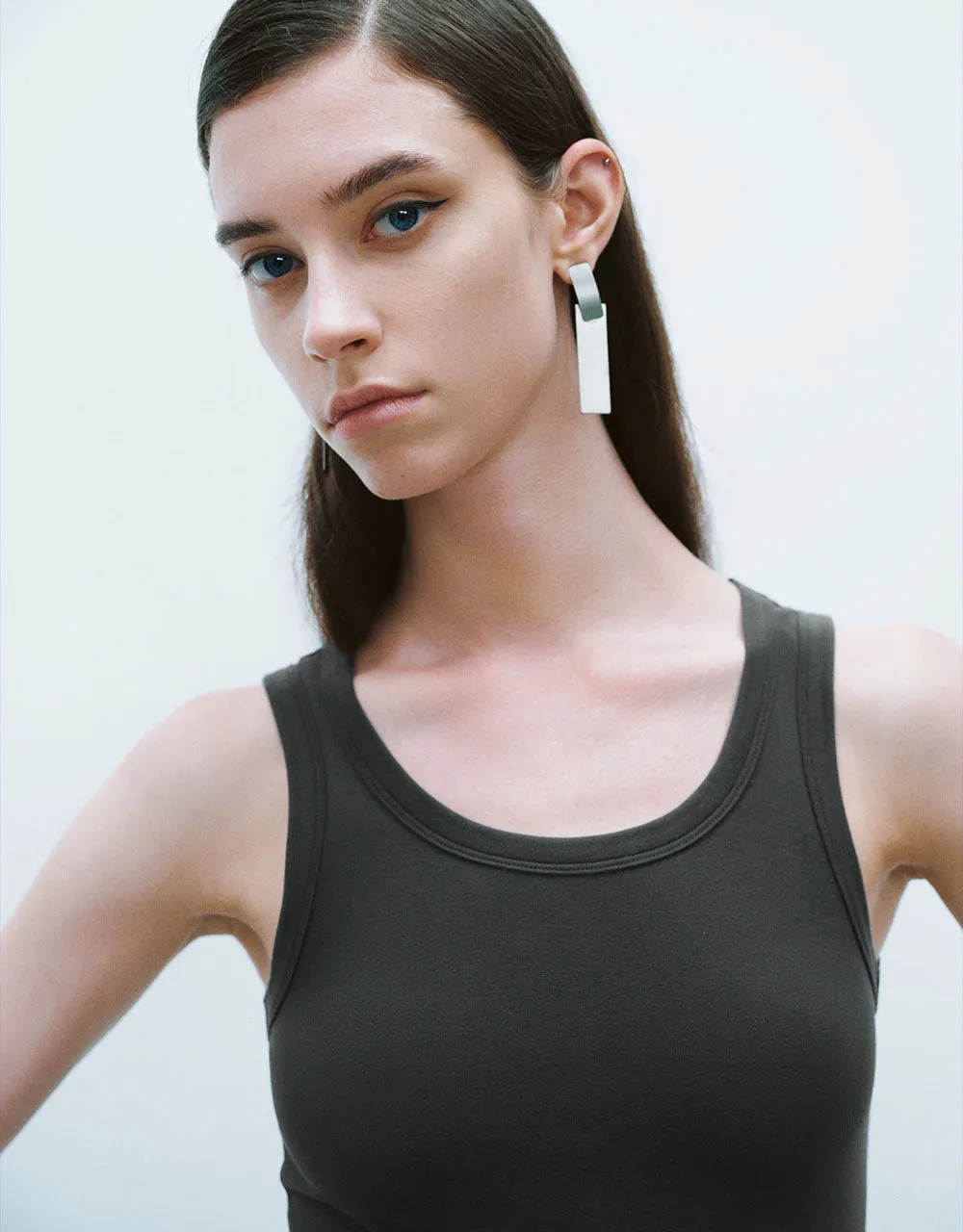 U Neck Skinny Tank Top sold by Urban Revivo product image thumbnail 3