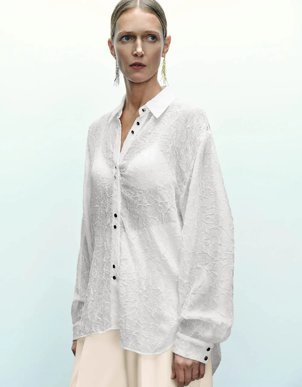 Textured Straight Shirt sold by Urban Revivo product image thumbnail 3