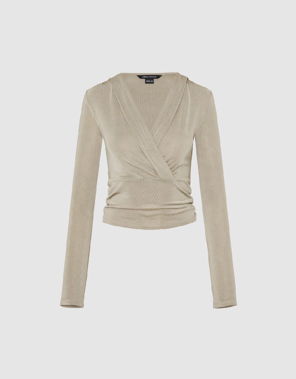 Ruched Surplice Front Skinny T-Shirt sold by Urban Revivo product image thumbnail 2