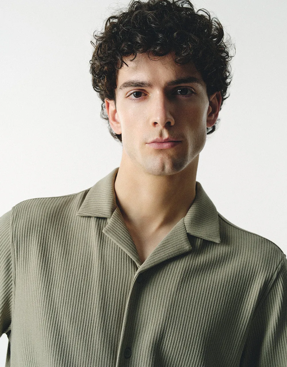 Button Up Knitted Shirt sold by Urban Revivo product image thumbnail 4