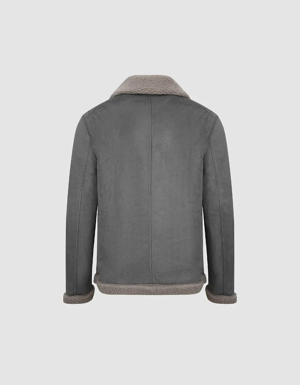 Furry Straight Vegan Leather Jacket sold by Urban Revivo product image thumbnail 2