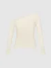 One Shoulder Skinny Knitted T-Shirt sold by Urban Revivo