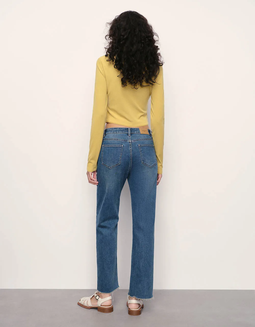 Raw Hem Straight Jeans sold by Urban Revivo product image thumbnail 5