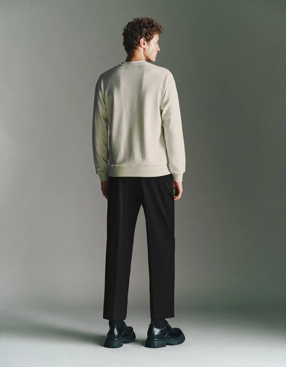 Crew Neck Straight Sweatshirt sold by Urban Revivo product image thumbnail 3