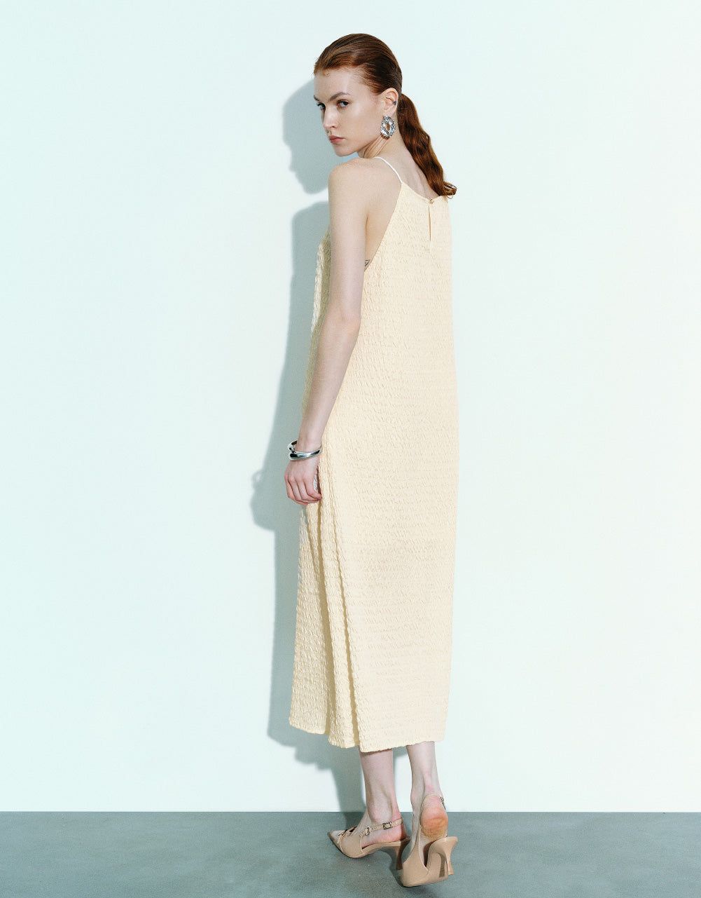 Textured Halter Neck A-Line Dress sold by Urban Revivo product image thumbnail 4