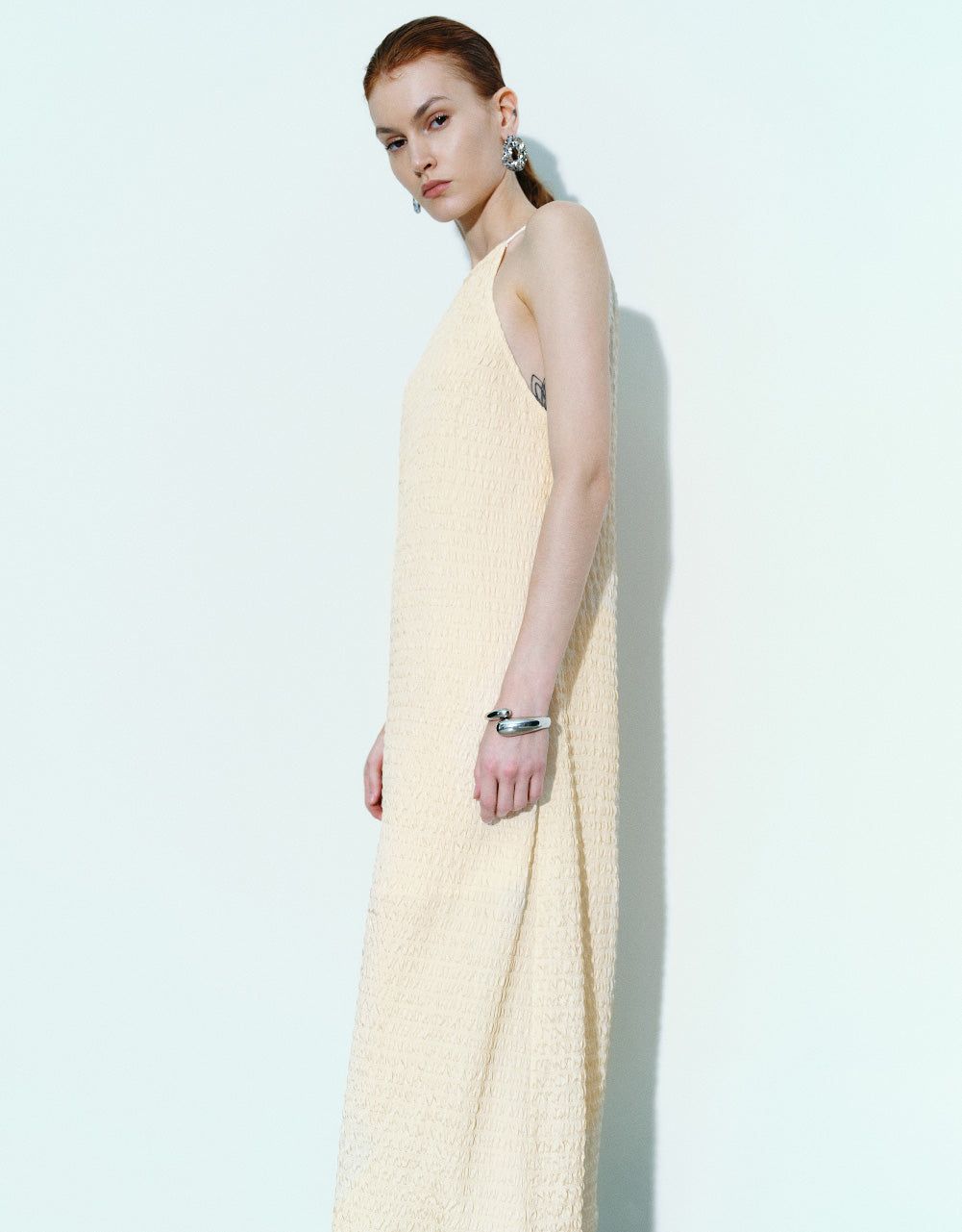 Textured Halter Neck A-Line Dress sold by Urban Revivo product image thumbnail 3