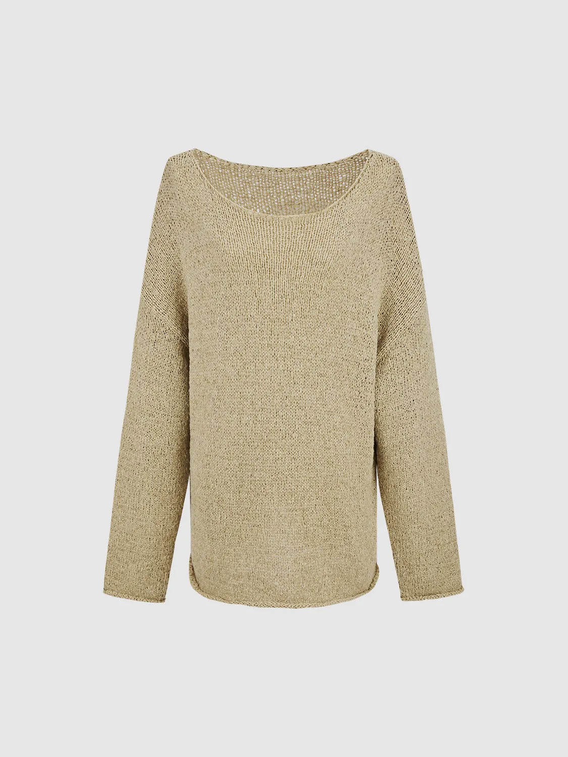 Crew Neck Loose Knitted T-Shirt sold by Urban Revivo product image thumbnail 2