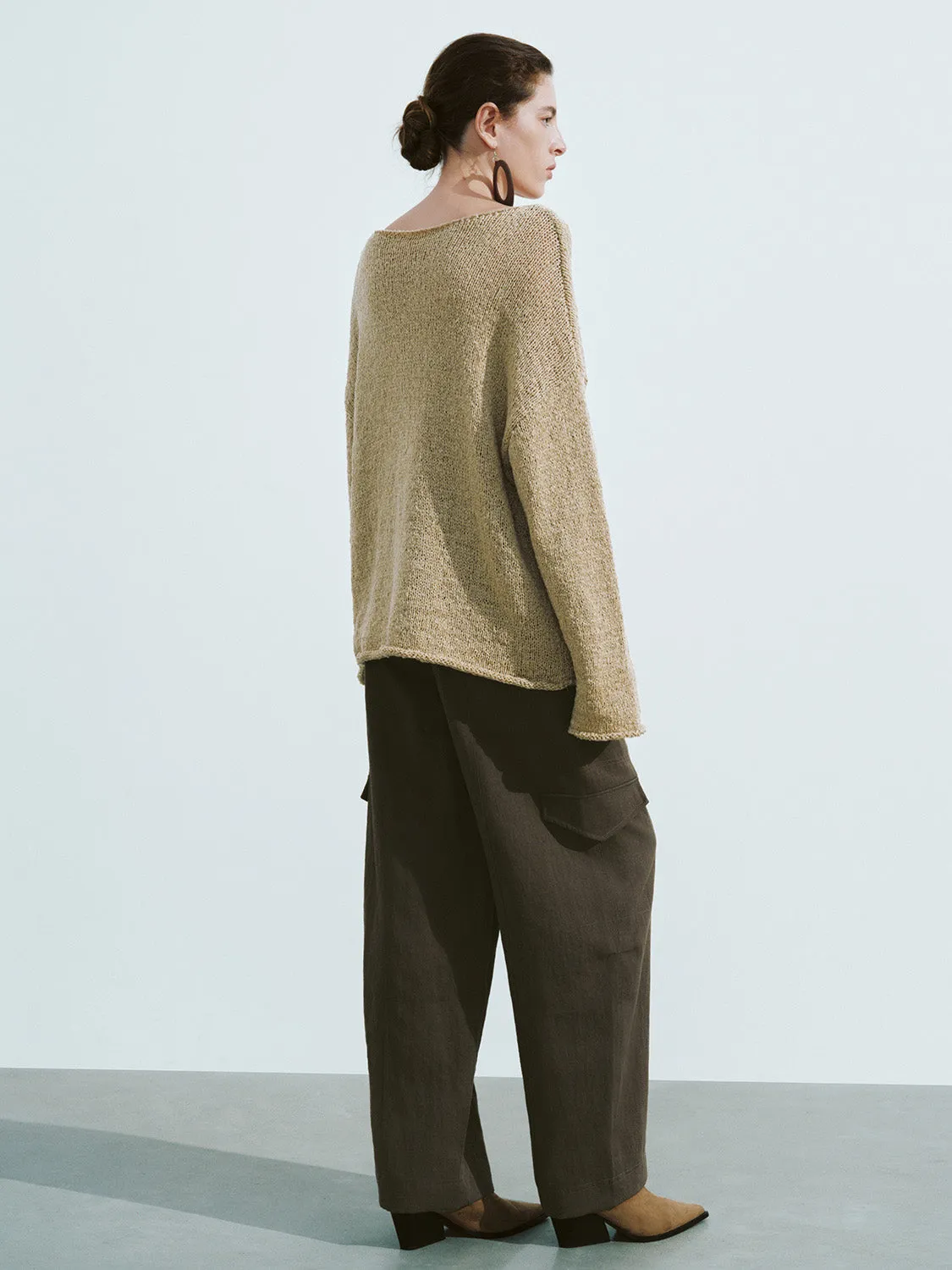 Crew Neck Loose Knitted T-Shirt sold by Urban Revivo product image thumbnail 4