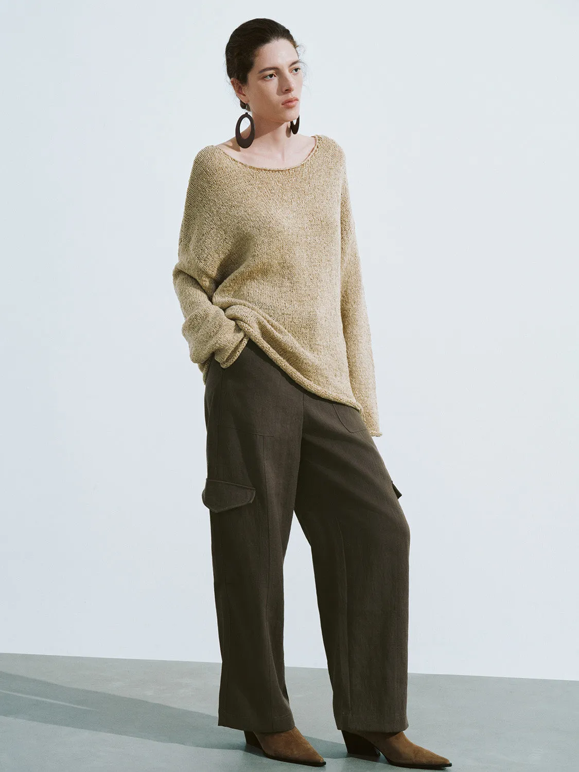 Crew Neck Loose Knitted T-Shirt sold by Urban Revivo product image thumbnail 5