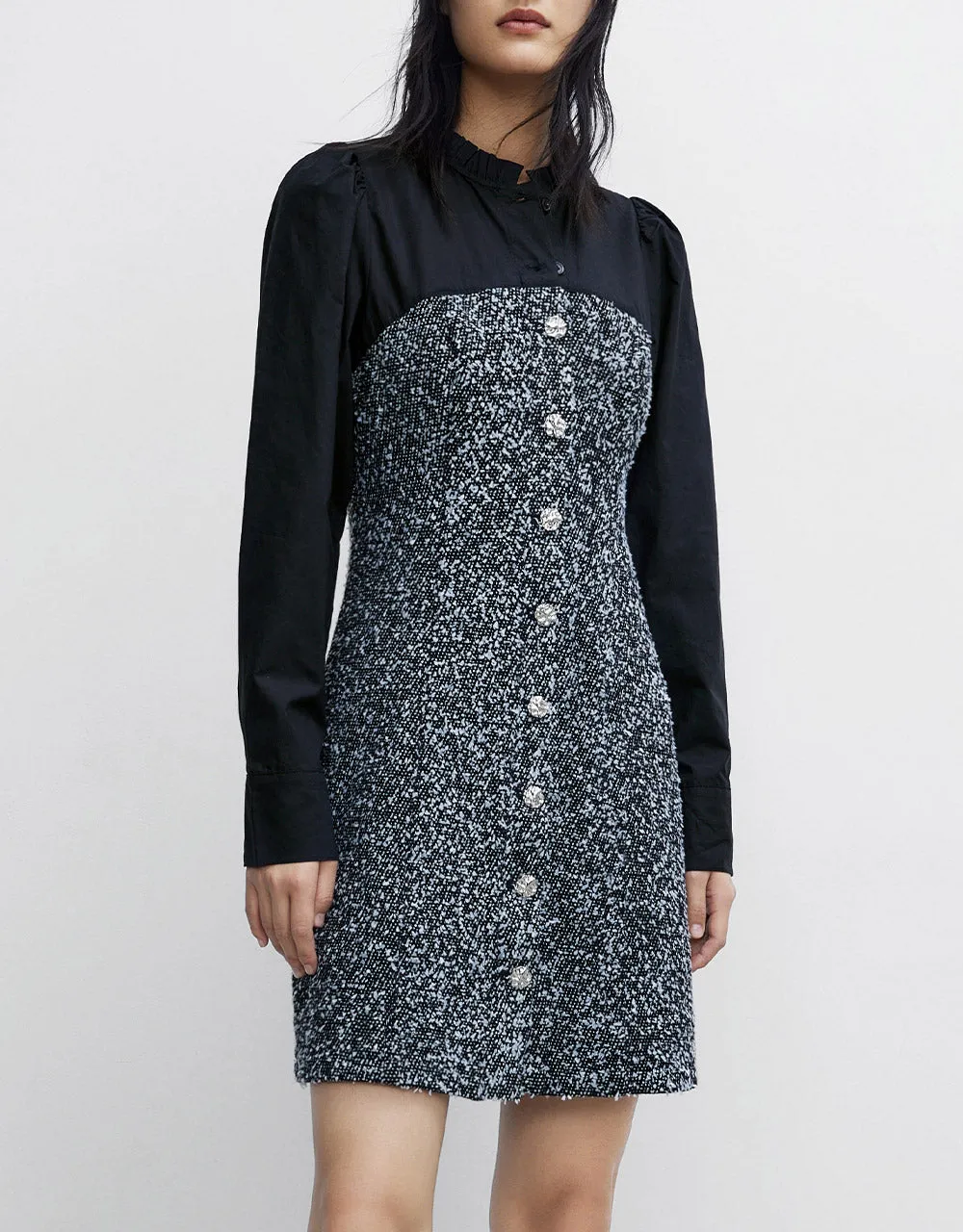 Spliced Button Up Denim Dress sold by Urban Revivo product image thumbnail 2