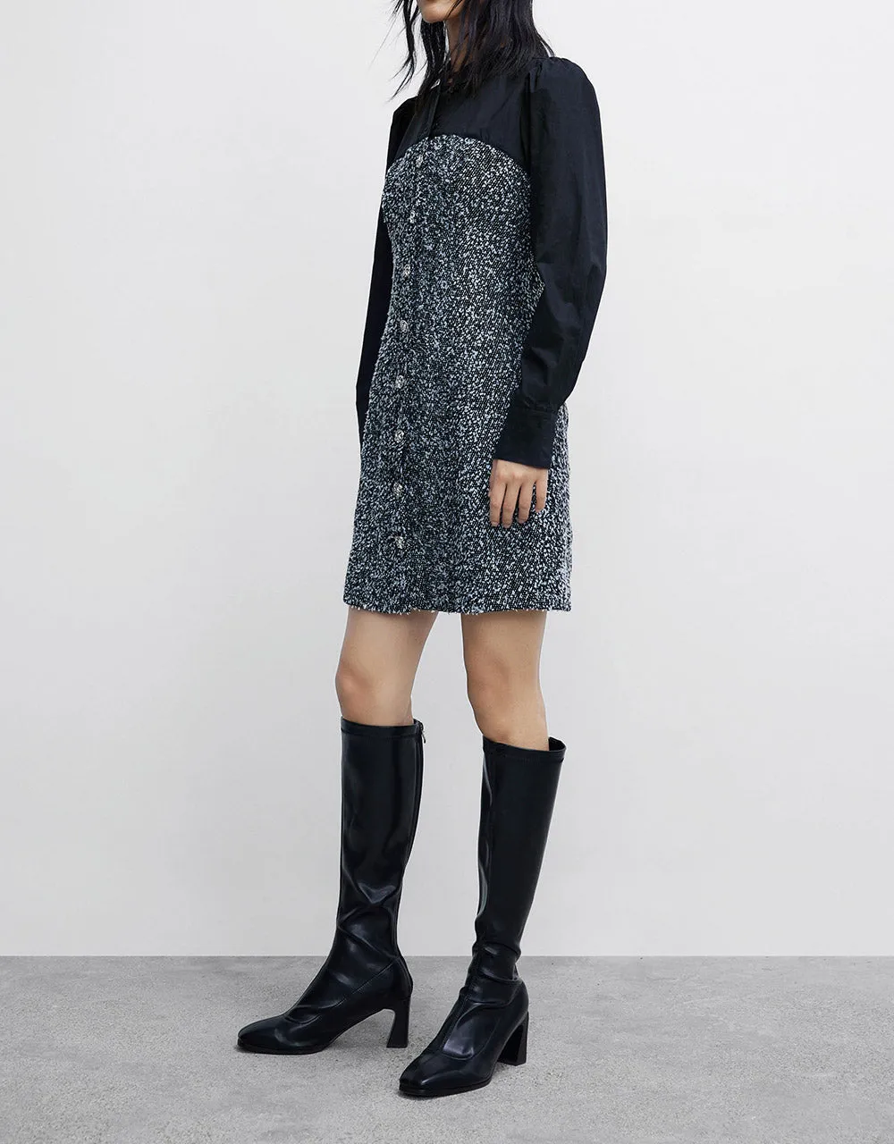 Spliced Button Up Denim Dress sold by Urban Revivo product image thumbnail 3