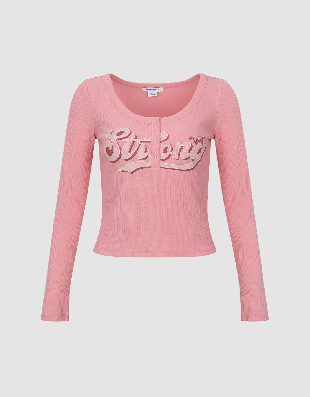 Letter Printed Crew Neck Skinny T-Shirt sold by Urban Revivo product image thumbnail 2