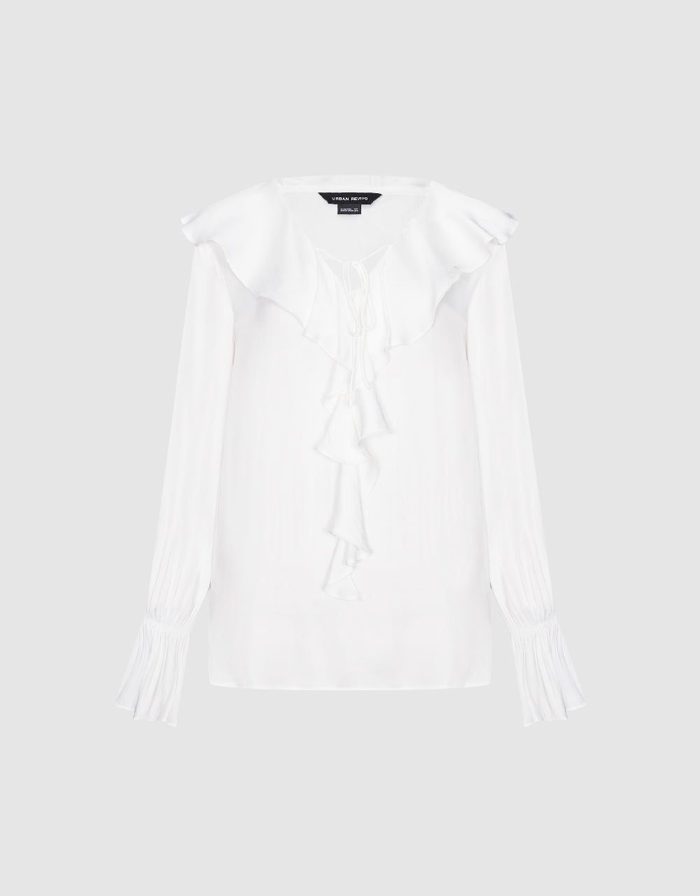 Ruffle V-Neck Overhead Shirt sold by Urban Revivo product image thumbnail 2