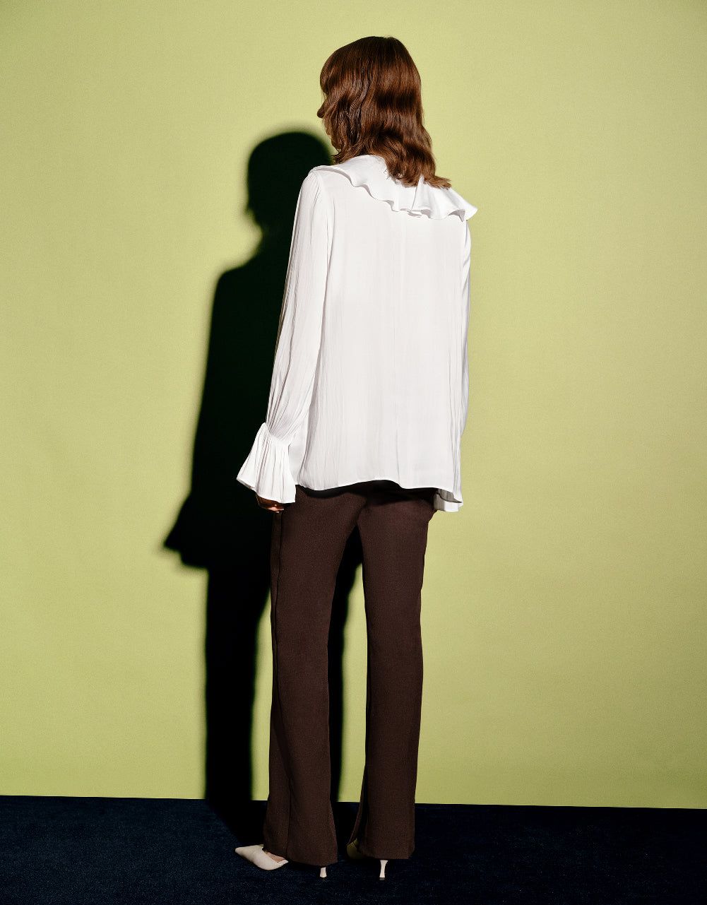 Ruffle V-Neck Overhead Shirt sold by Urban Revivo product image thumbnail 4