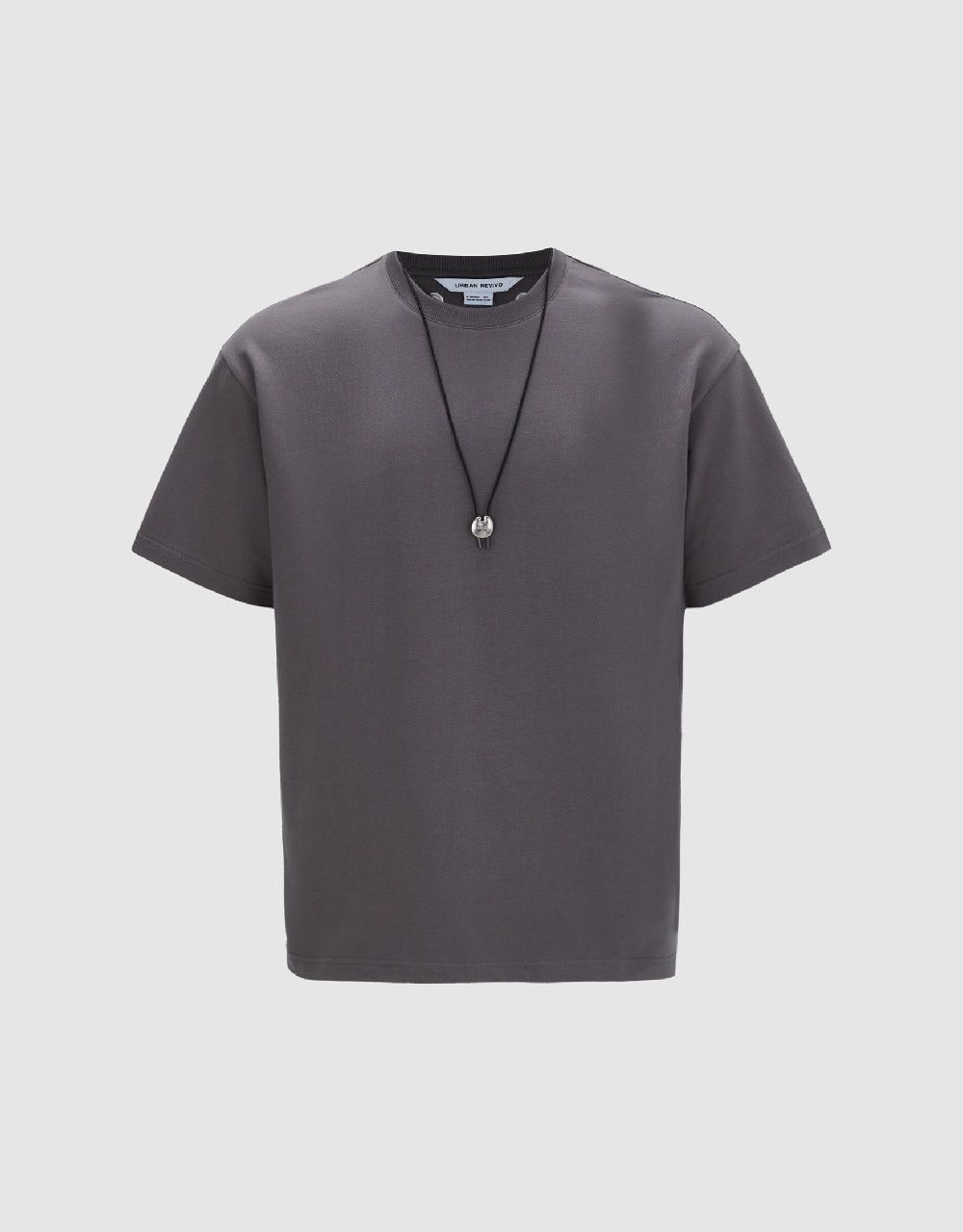 Crew Neck Straight T-Shirt sold by Urban Revivo product image thumbnail 5