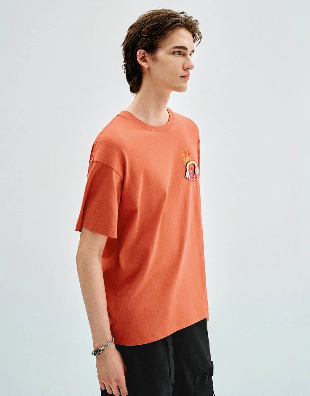 Crew Neck Loose T-Shirt sold by Urban Revivo product image thumbnail 3