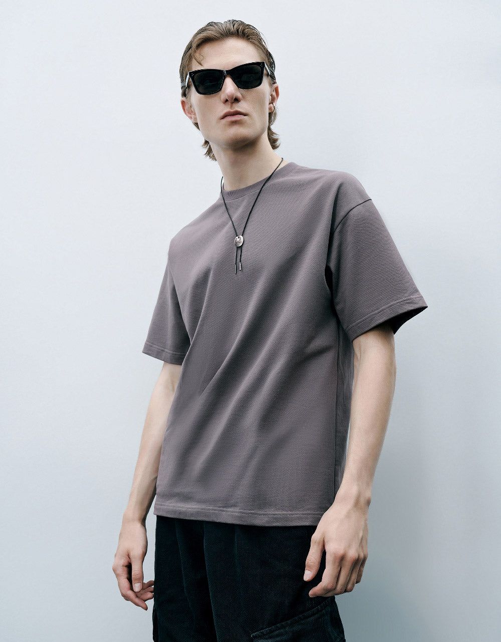 Crew Neck Straight T-Shirt sold by Urban Revivo