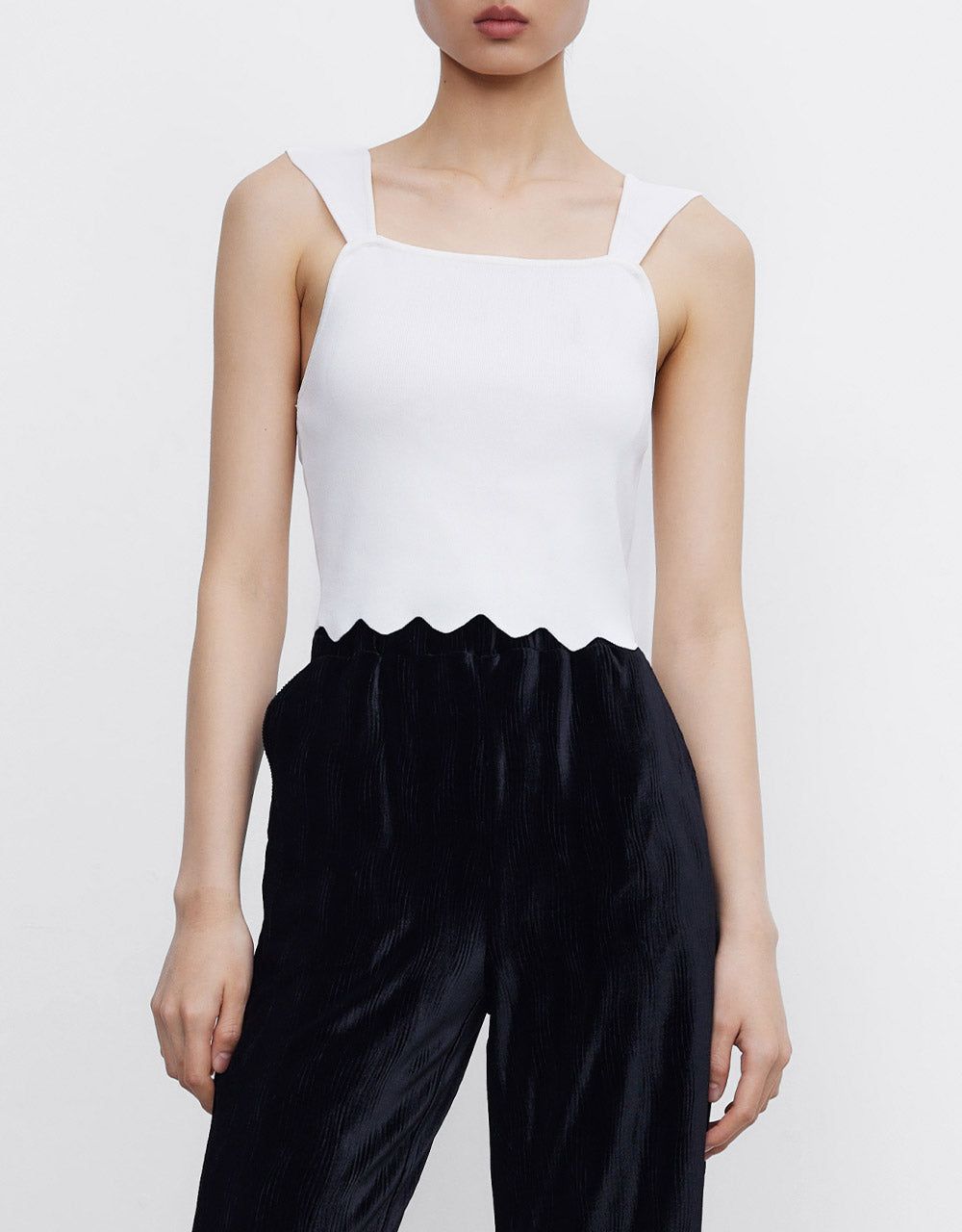 Plain Knitted Tank Top sold by Urban Revivo product image thumbnail 2