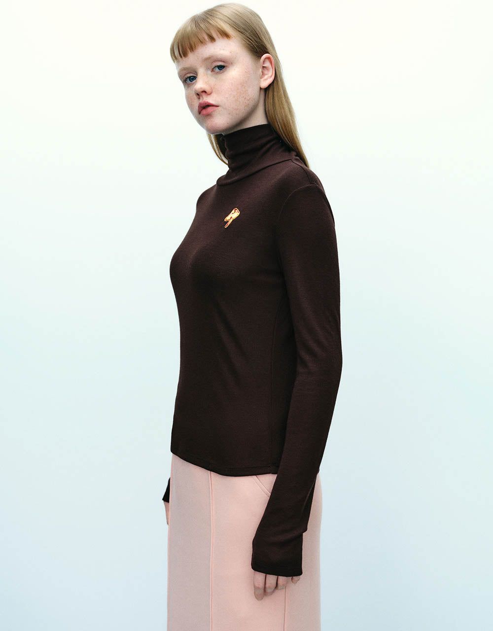 Printed Turtle Neck Skinny T-Shirt sold by Urban Revivo product image thumbnail 3