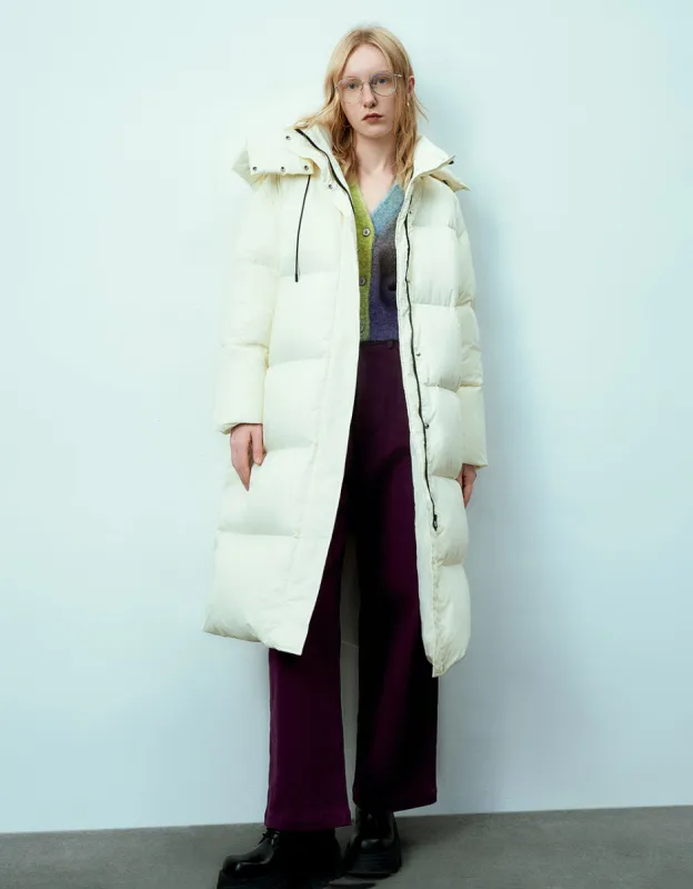 Straight Hooded Puffer Jacket sold by Urban Revivo