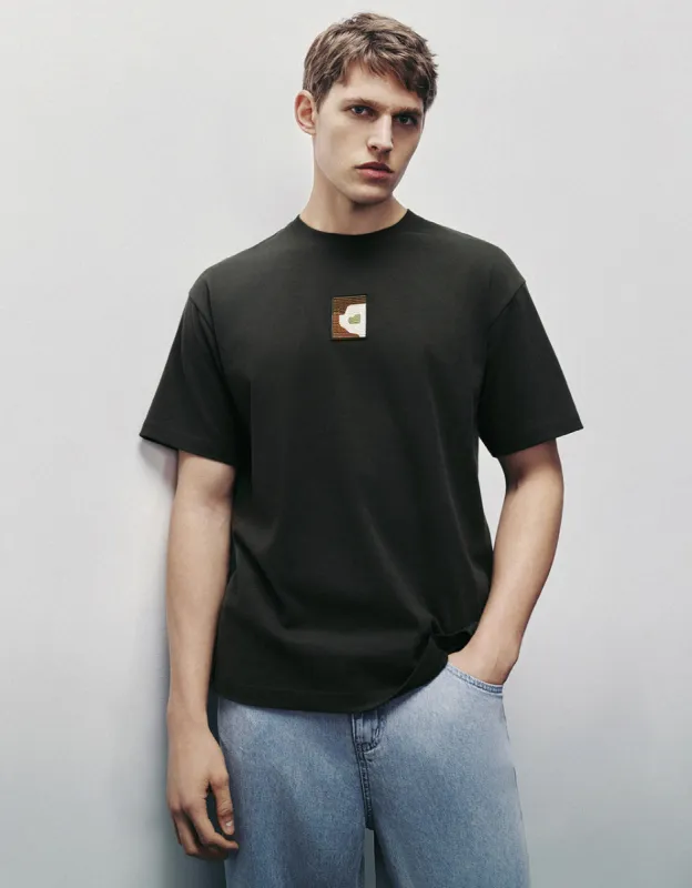 Drop Shoulder Sleeve Crew Neck T-Shirt sold by Urban Revivo