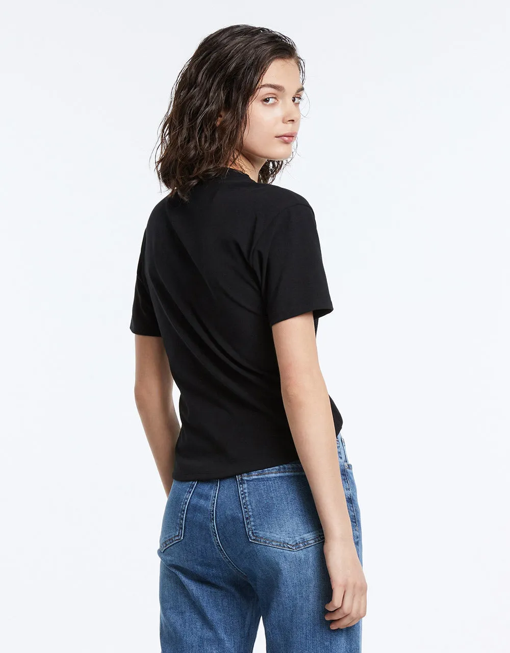 Cropped T-Shirt With Ring Detail sold by Urban Revivo product image thumbnail 3
