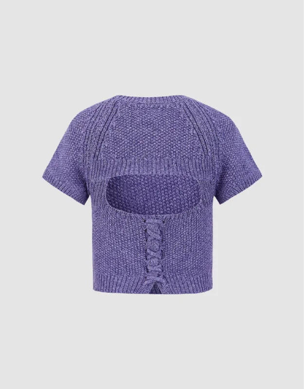 Crew Neck Knitted T-Shirt made by Urban Revivo