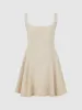 Sleeveless Square-cut Collar Skater Dress sold by Urban Revivo