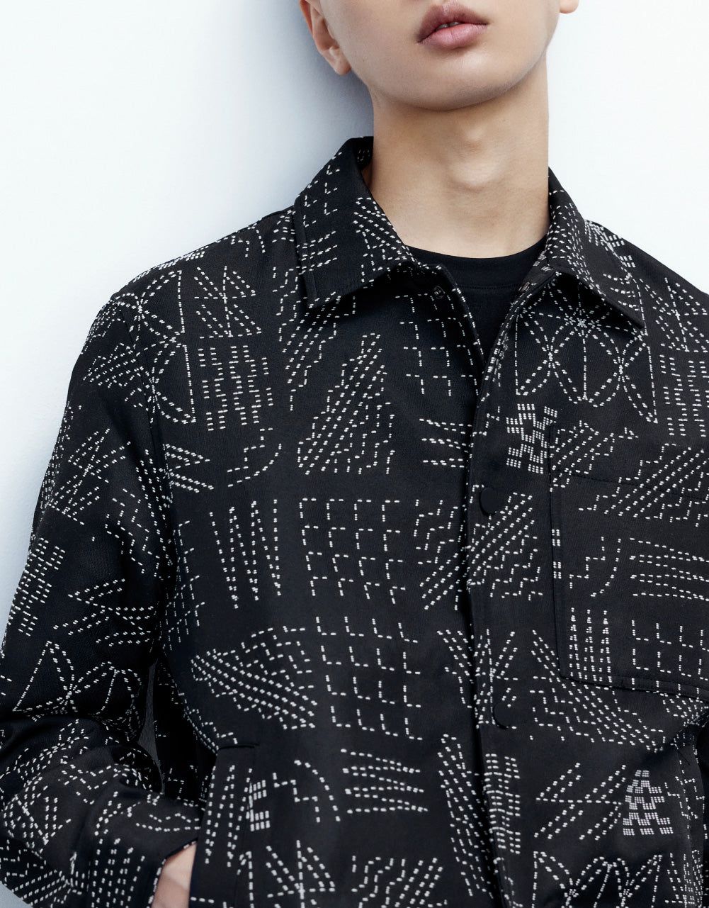 Printed Press Button Jacket sold by Urban Revivo product image thumbnail 5