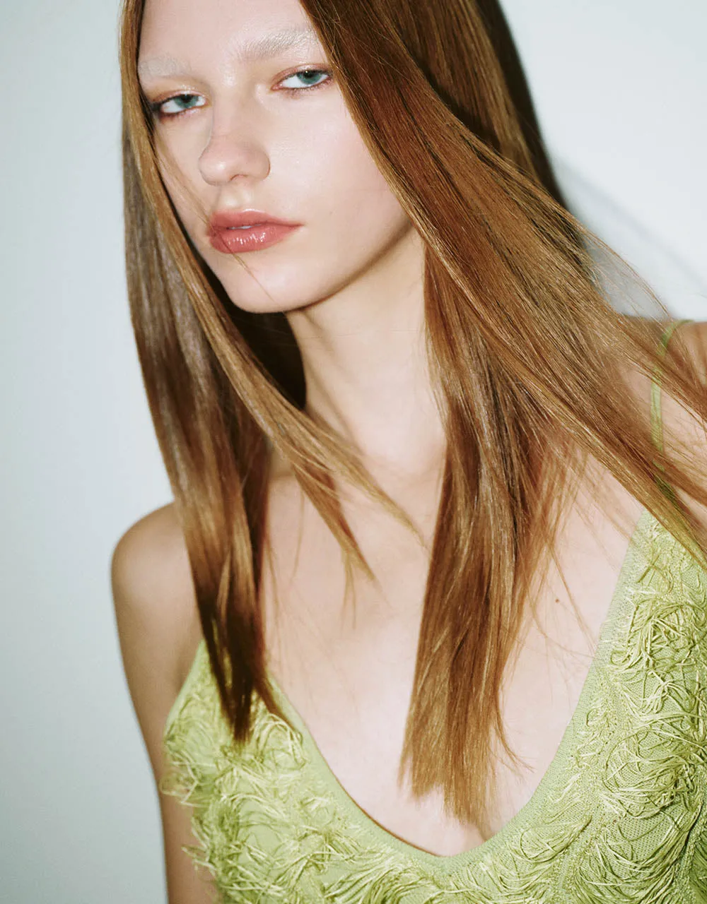 Fuzzy V-Neck Knitted Cami Top sold by Urban Revivo product image thumbnail 4